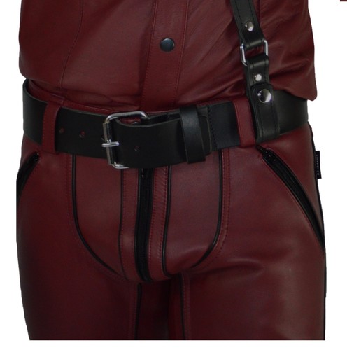 Sam Browne Belt  Schulterriemen Schwarz Schultergürtel leder Gürtel leather Belt - Bild 4 von 5