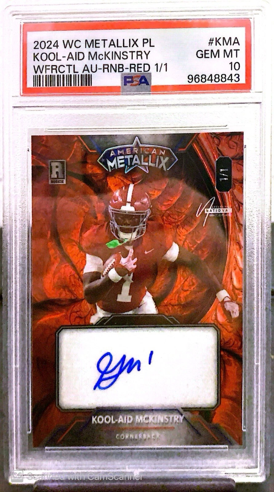Kool-Aid McKinstry Wild Card American Metallix National Exclusive Pro-Look Wildfractal Autographs #KMA Rainbow Foil-Red 1/1
