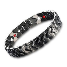 Mens Womens Stainless Steel Magnetic Therapy 23 Magnets Chain Bracelet B546