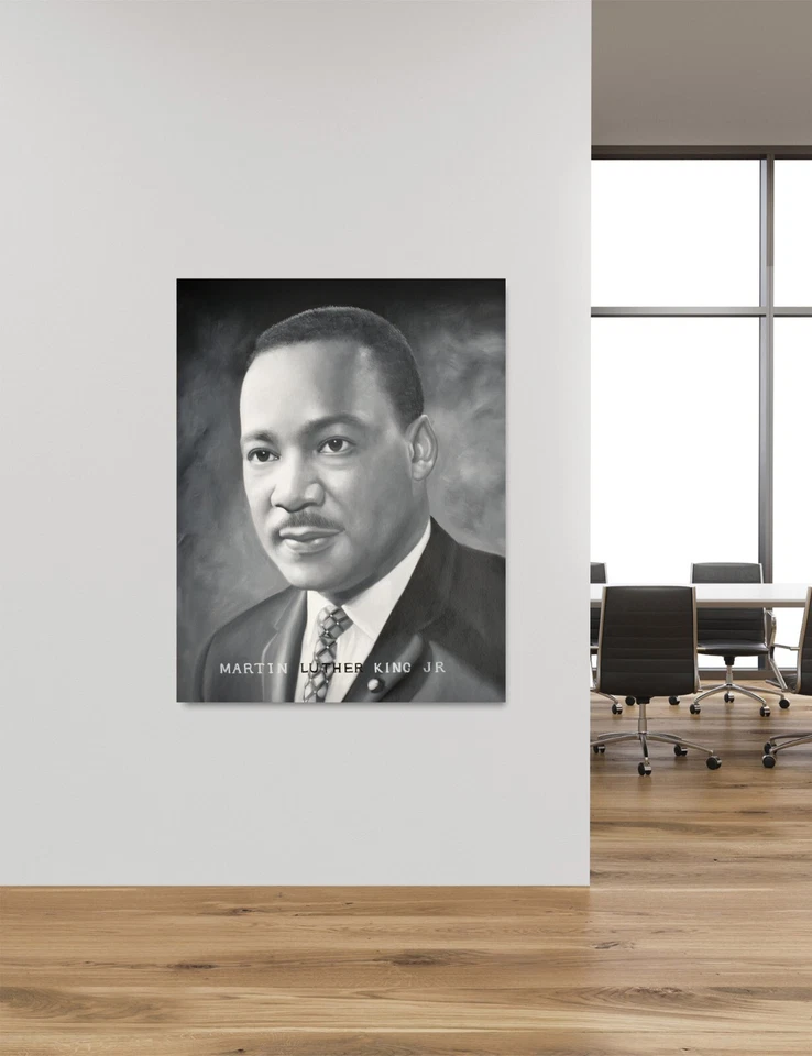 Dr. Martin Luther King Jr Homenaje Acabado a Mano Impresión Derechos Civiles Desobediencia Foto 4 de 4