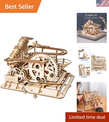 3D Wooden Marble Run Puzzle   DIY Mechanical Model Kit for Adults