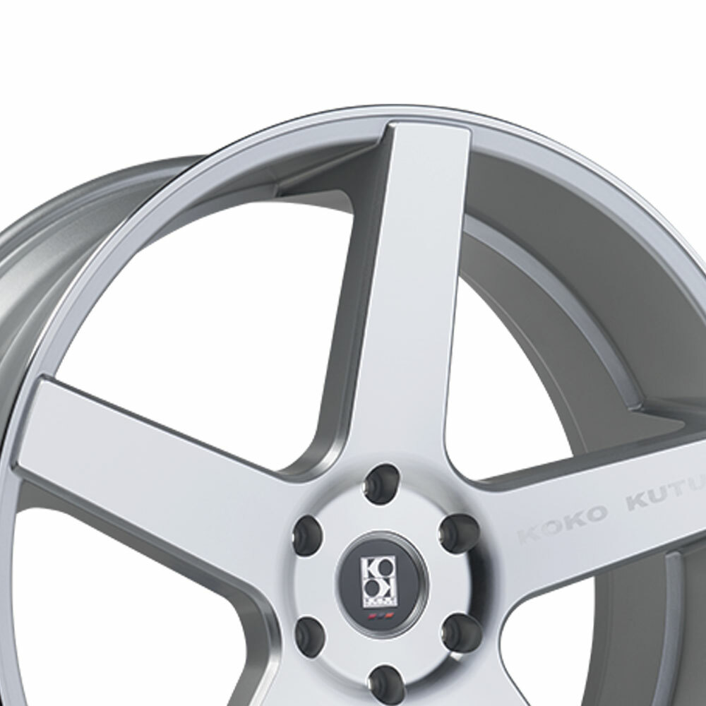 24" Koko Kuture Sardinia Silver 24x9.5 Concave Wheels Rims Fits Rolls-Royce Dawn
