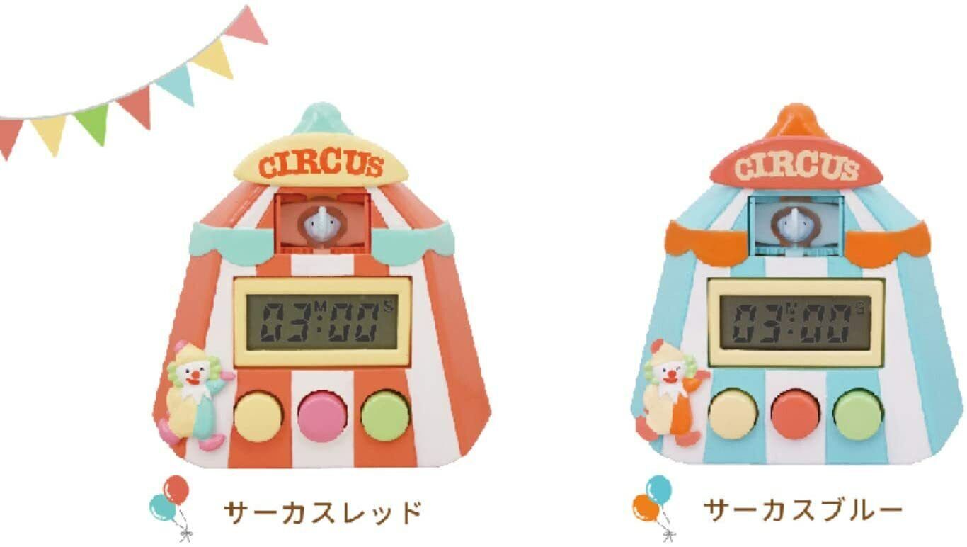 Hashy Top-in Jumping Kitchen Timer Circus 8.5 × 3.2 × 8.6cm Red from Japan...