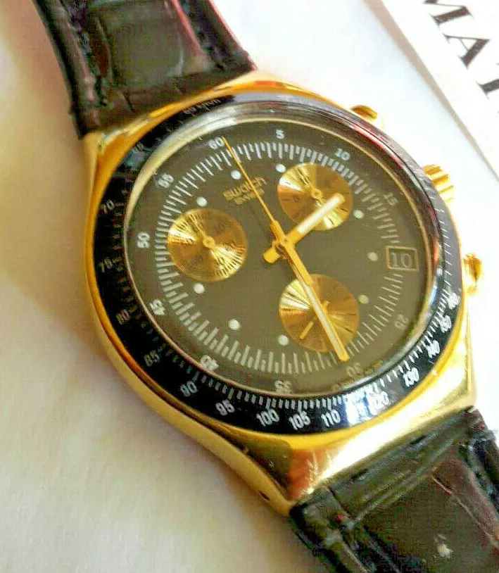SWATCH+007 JAMES BOND-SPECIAL+YCG401 GOLD FINGER+GOOD CONDITION/GOOD CONDITION
