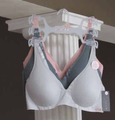 Danskin 3 INVISABLE SUPPORT BRA'S Adjustable Straps Removable Pads Sz XL NWT $64