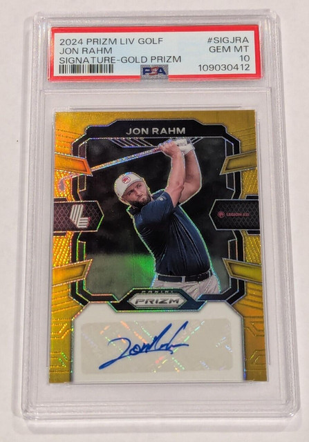 2024 Prizm LIV Golf Jon Rahm Gold Prizm Auto PSA 10 RC LEGION XIII