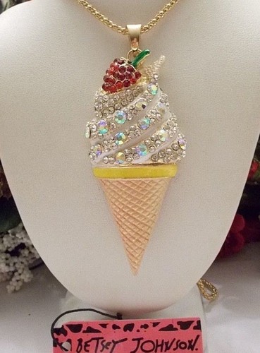 BETSEY JOHNSON CLEAR CRYSTAL \u0026 ENAMEL 