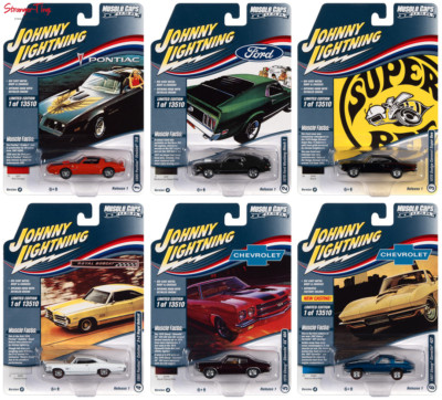 AUTOWORLD JLMC029A 1/64 JOHNNY LIGHTNING MUSCLE CARS USA 1 SET A