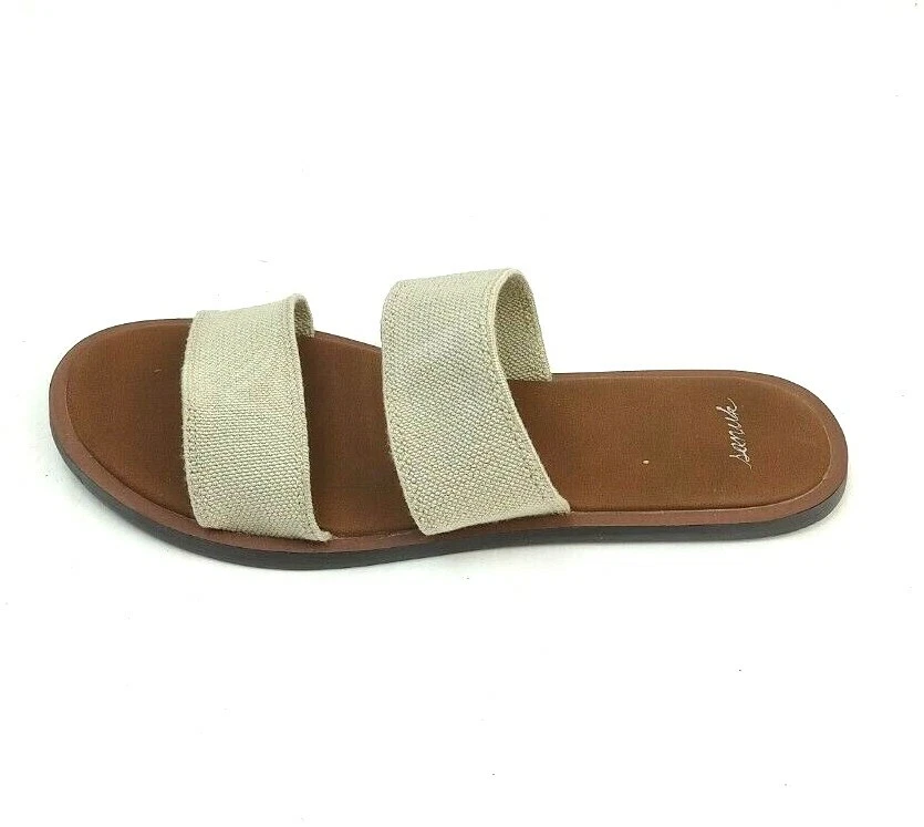 Sanuk Yoga Gora Gora Tan Brown Slip On Sandals Women's Size Shoes US 7  Preowned