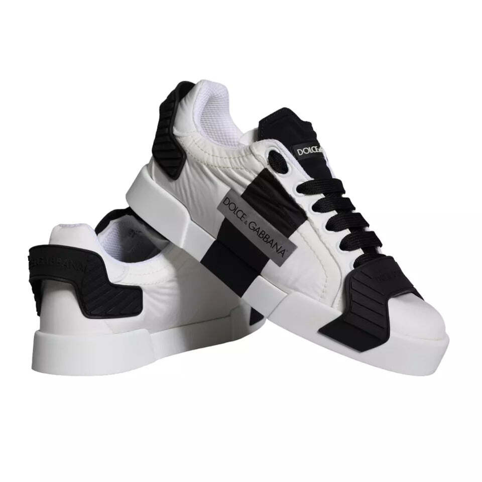 スニーカー DOLCE&GABBANA Sneakers Women Leather White/Black DOLCE&GABBANA Women White Black Sneakers Leather Low Top