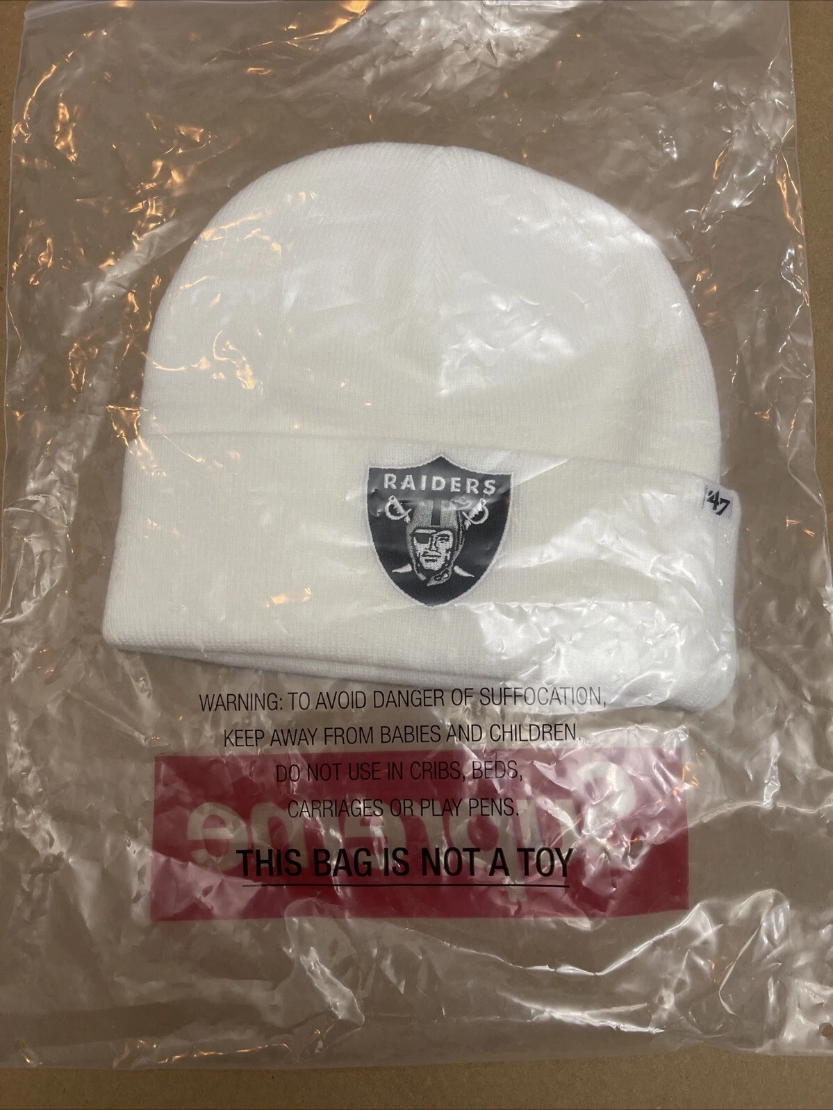 Bonnet Supreme NFL x Raiders x '47 BLANC NEUF !