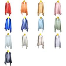 New Silk Satin Scarf 33"x73" Super Long Retangle Shawl Wrap NWT