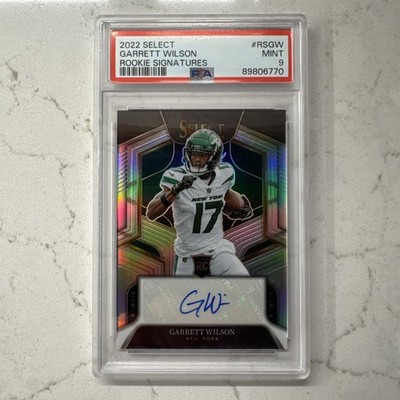 2022 Select Garrett Wilson Rookie RC Signatures Silver Auto /199 PSA 9 Jets