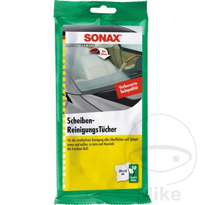 SONAX Pack of 10 windshield cleaning cloths