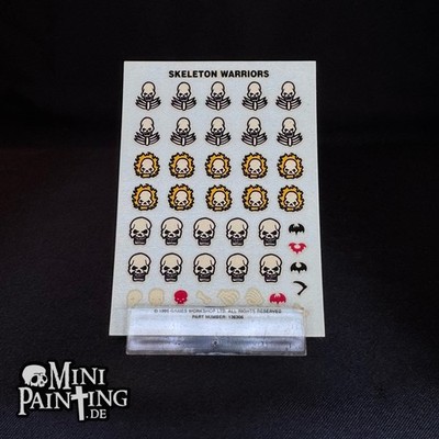 Warhammer Fantasy Skeleton Warriors Undead Untote Decal Decals Transfer Sheets