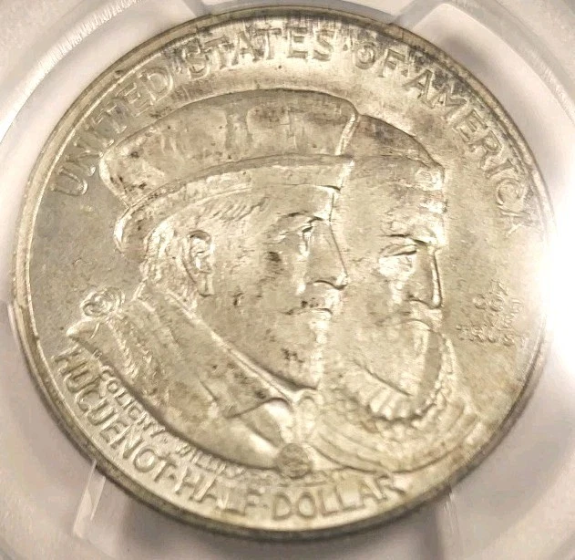 1924 Huguenot Commemorative Half Dollar PCGS MS65 CAC High Grade - Image 2 of 4