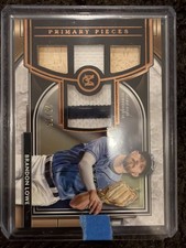 2021 Topps Museum Brandon Lowe Quad Relic /75 Rays Game-Used Jersey Bat