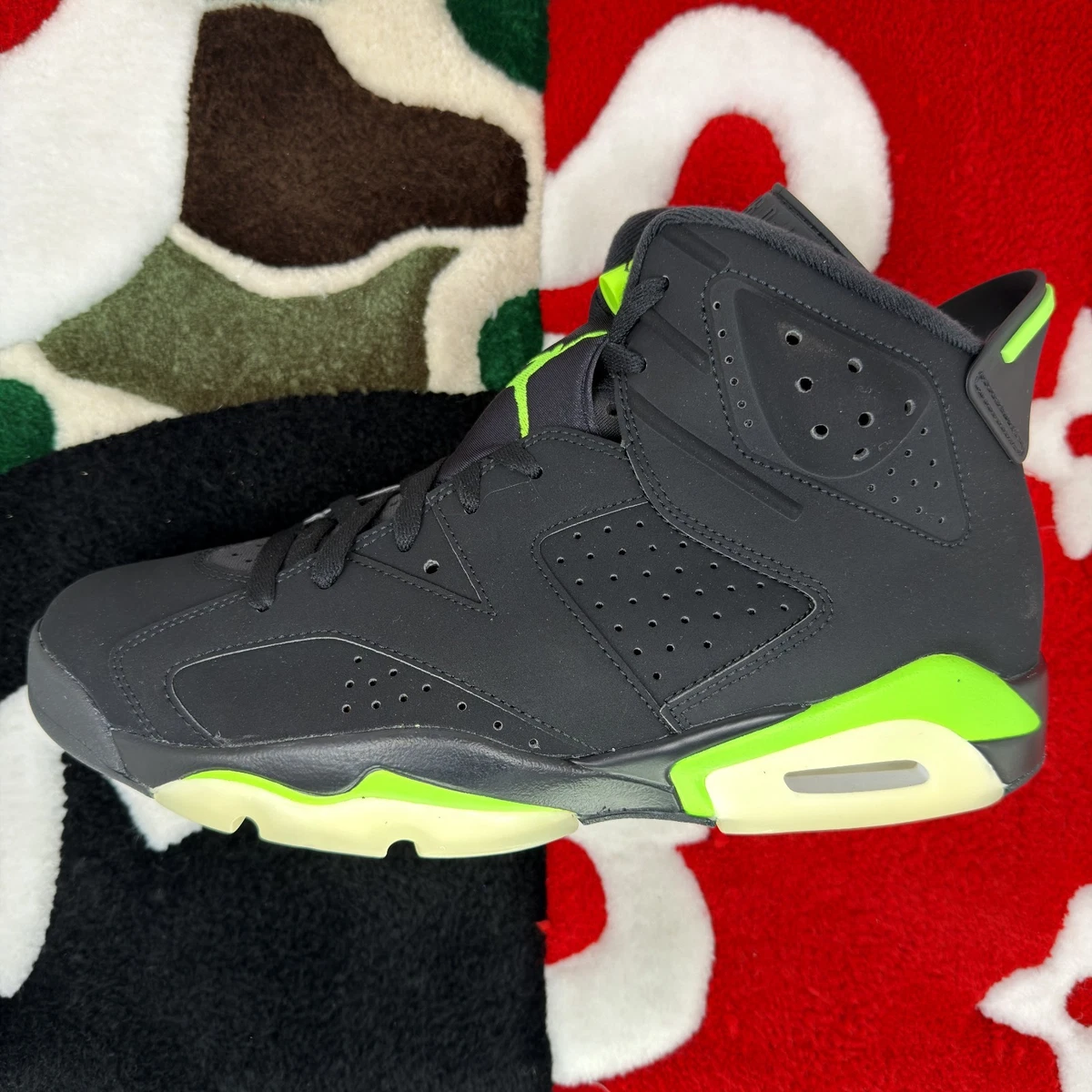 Pre-Owned Nike Air Jordan 6 Retro Electric Green 2021 Shoes-Size M:8.5 W:10 US Size 9.5 - Jordan 6 Retro Electric Green 2021 194957032600| eBay main image 3
