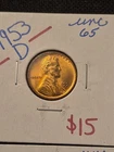 8 Beautiful Uncirculated ++ 1953 D Lincoln Wheat Pennies