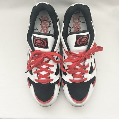 ASICS Gel Diablo Happy Chaos Mens Size 12 Black/White/Red Leather