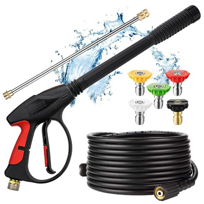 #ad 4000PSI Pressure Washer Gun High Power Washer Gun Wand Lance Quick Nozzles Kit $28.90