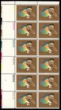 US Scott # 1486, Henry O. Tanner, Plate Block of (12) 1973 8¢ Stamps, MNH