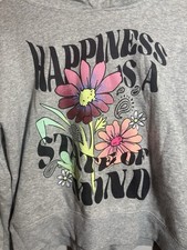 Justice Girls Hoodie And Pants Large HappinessesFloral Graphic Sweatsuit Outfit
