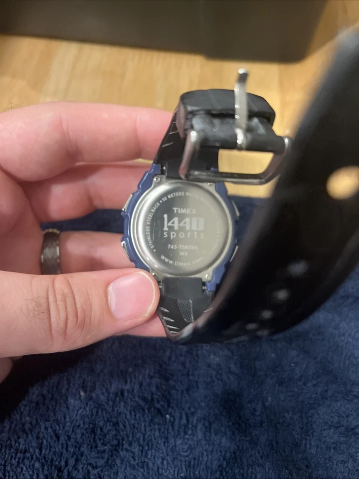 Reloj deportivo Timex 1440 azul y negro 743-t5k593 Foto 3 de 4