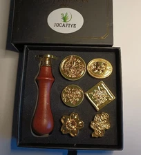 Wax Sealing Kit with 8 copper wax sticks