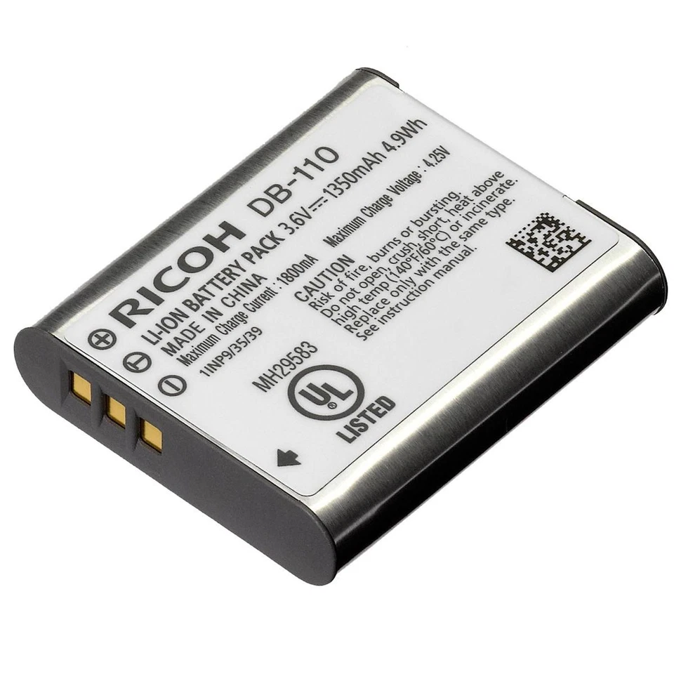 Cargador de batería Ricoh BJ-11 para batería de iones de litio DB-110 - con paquete de 2 Ricoh D Foto 3 de 3