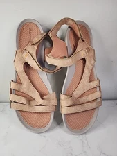 BareTraps Womens Sandals Strappy Gray Comfort Adjustable Sz 11 M
