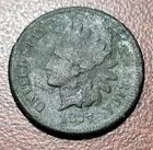 1877 Indian Head Cent FINE Details Dug Coin Porous Green Patina KEY Date