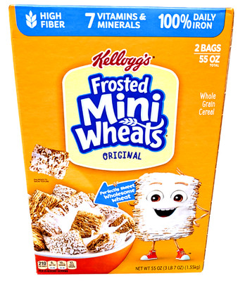 Kellogg's Frosted Mini-Wheats Breakfast Cereal 55 Oz EXP 06/2026