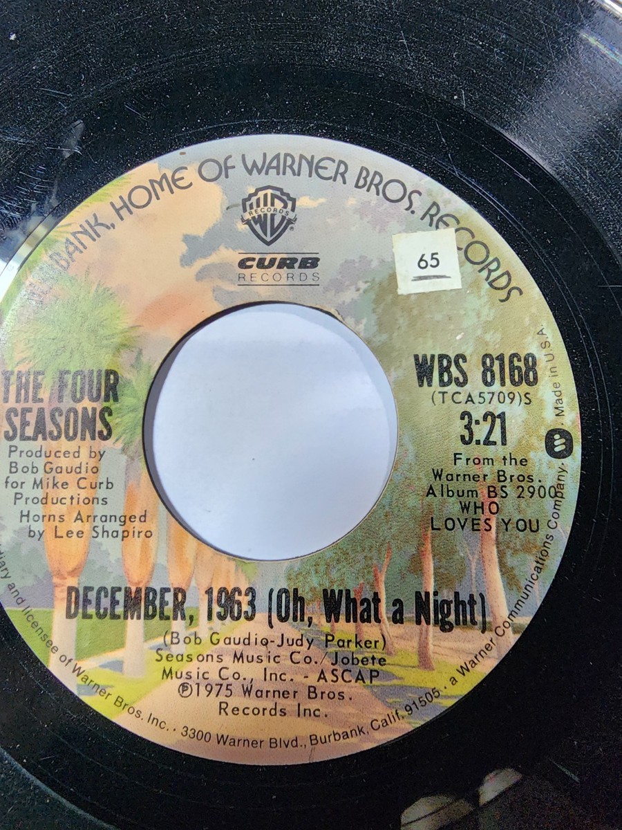 The Four Seasons December 1963 / Slip Away - Warner Bros. 45 RPM