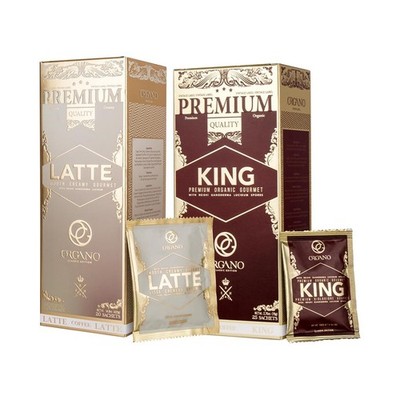ORGANO s Combo Pack, 1 box King of Coffee and 1 Box Cafe Latte 100% Certified Or