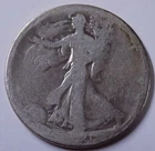 1921-S 50c Walking Liberty Half Dollar AG+ details