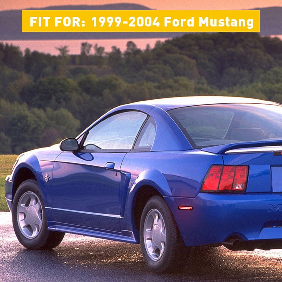 For 99-04 Ford Mustang Smoked SN95 LED Red Side Rear Marker Parking ...