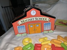 Parents By Battat Magnet School Schoolhouse Tin Box Letters And Cards. Storage