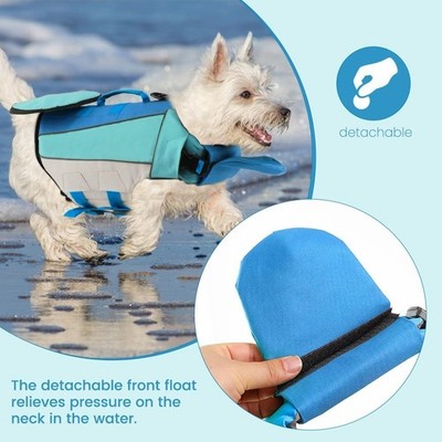 EMUST Dog Flotation Life Vests Swimming Pet Life Jacket Life Saver Rescue Handle