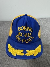 Vintage Boeing KC-135 Refuel Hat Cap Snap Back US Air Force Scrambled Eggs USAF