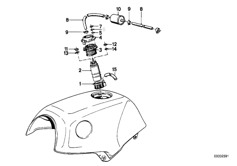 Benzinpumpe Kraftstoffpumpe Reparaturkit für BMW K1 K75 K100 K1100 - Bild 4 von 4