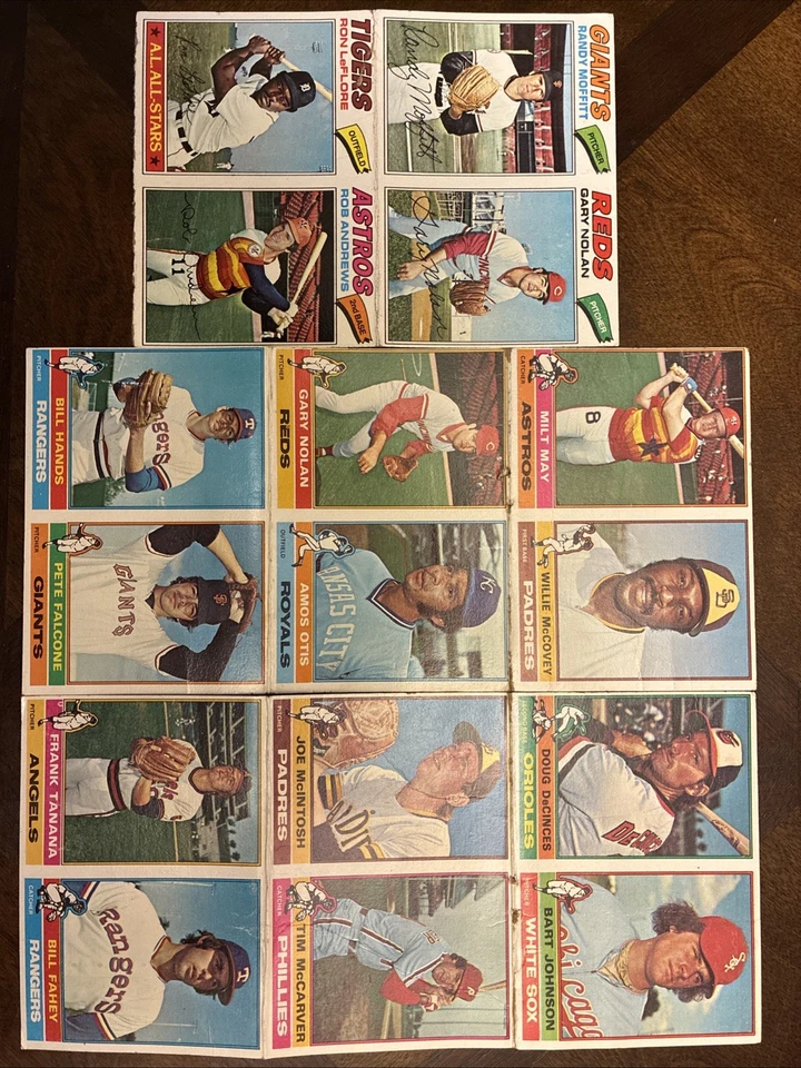 ⚾🧢 Винтажный 1976 Topps бейсбол лот - McCovey, McCarver, Tanana, Royals и многое другое🎉 - Изображение 2 из 4