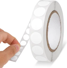 1000 Pcs White Round Dot Stickers 0.5 Inch Waterproof Circle Labels for Marking