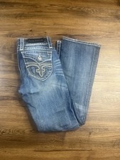 Rock Revival Jen Boot Cut Jeans Women's Size 27 Distressed
