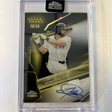 2026 Topps Chrome Black Jason Dominguez Yankees SSP Gold 20/50