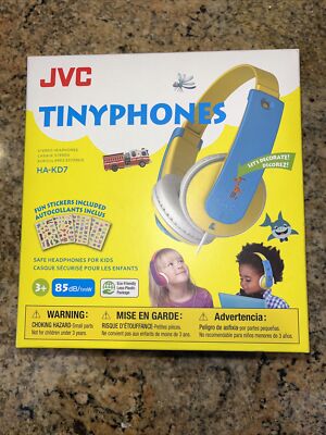 JVC HAKD7Y Kid's Headphones (Yellow/Blue) New In Box