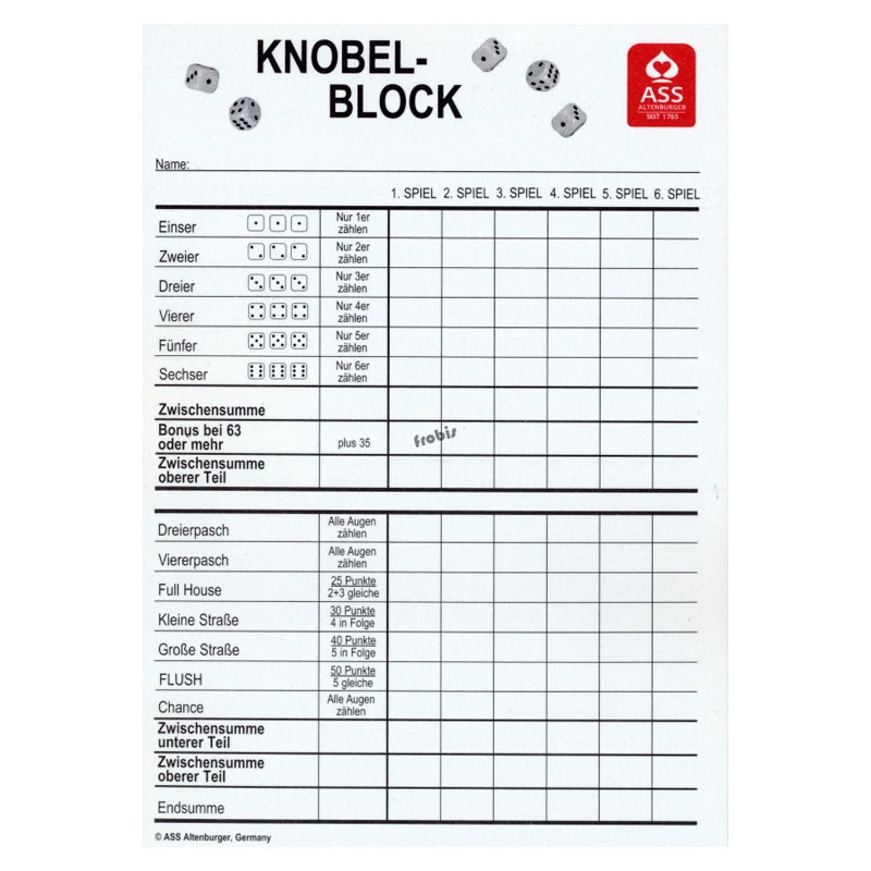 1 Knobelblock mit 100 Blatt in DIN A6, Schreibblock, Aufschreibblock von Frobis - Bild 3 von 4