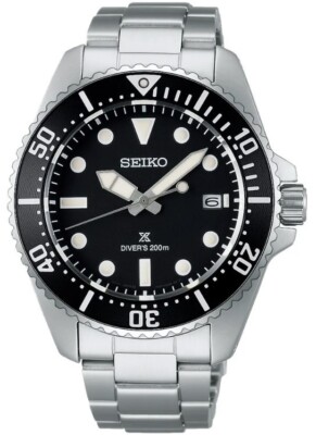 Seiko Prospex Solar Diver's Pure Black Stainless Steel Men's Watch