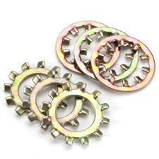  M3-M10 Internal or External Serrated Tooth Shakeproof Lock Washers Colour Zinc 