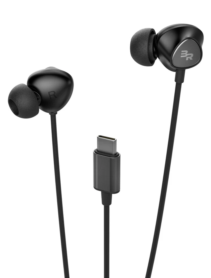 Type C Headphones In Ear Wired USB C Earphones w Microphone for iPad Pro/Samsung - Image 4 of 4